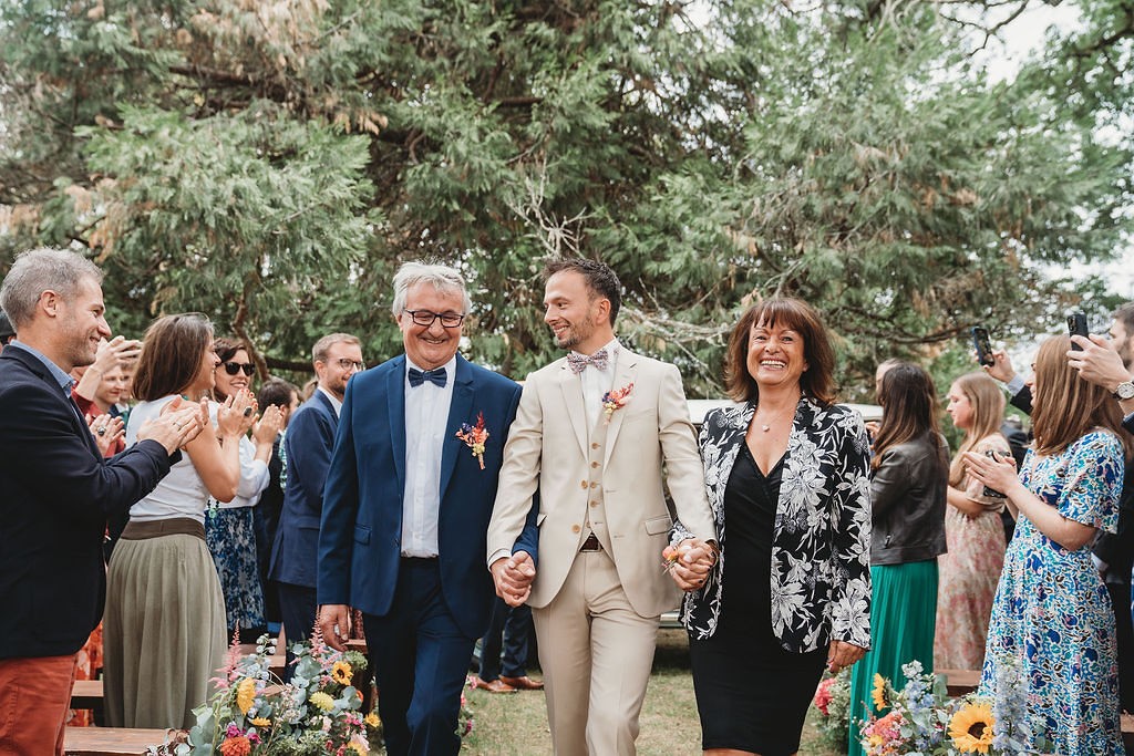 mariage coloré en combi vw à Toulouse