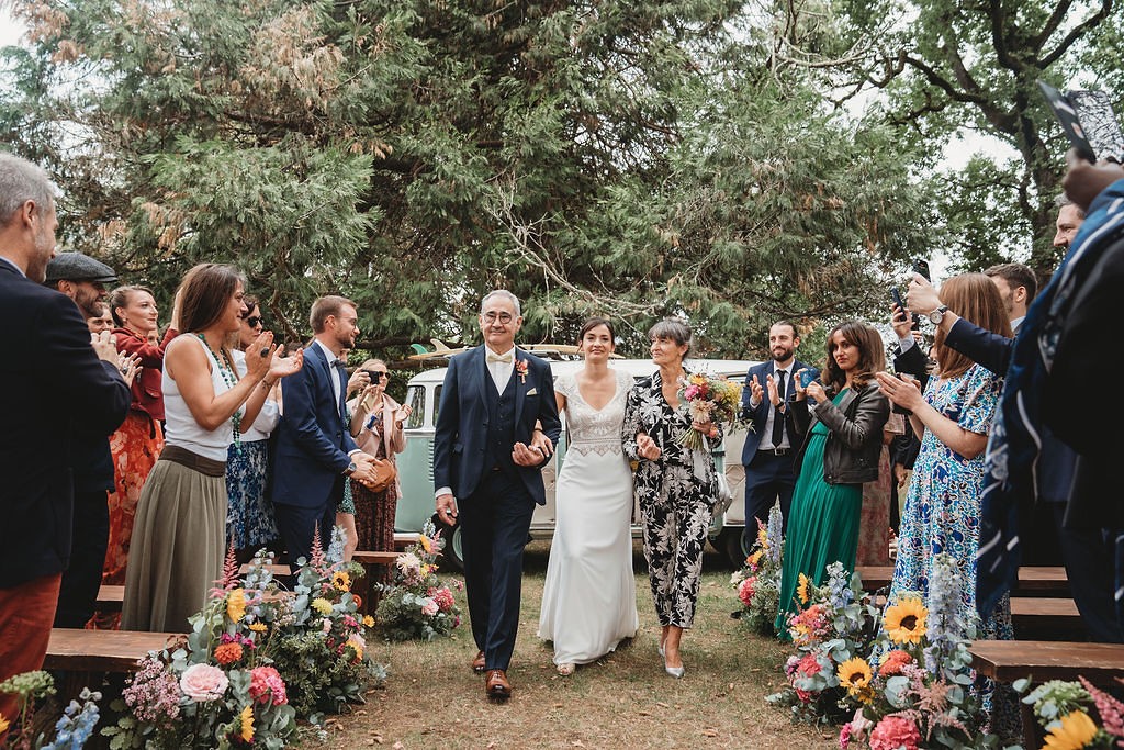 mariage coloré en combi vw à Toulouse