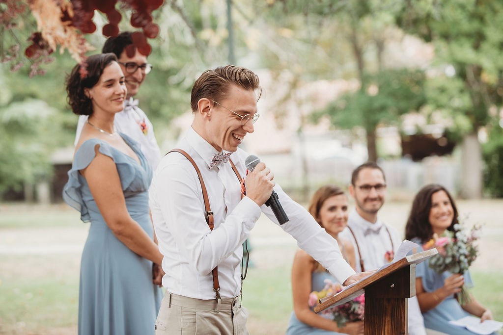 mariage coloré en combi vw à Toulouse