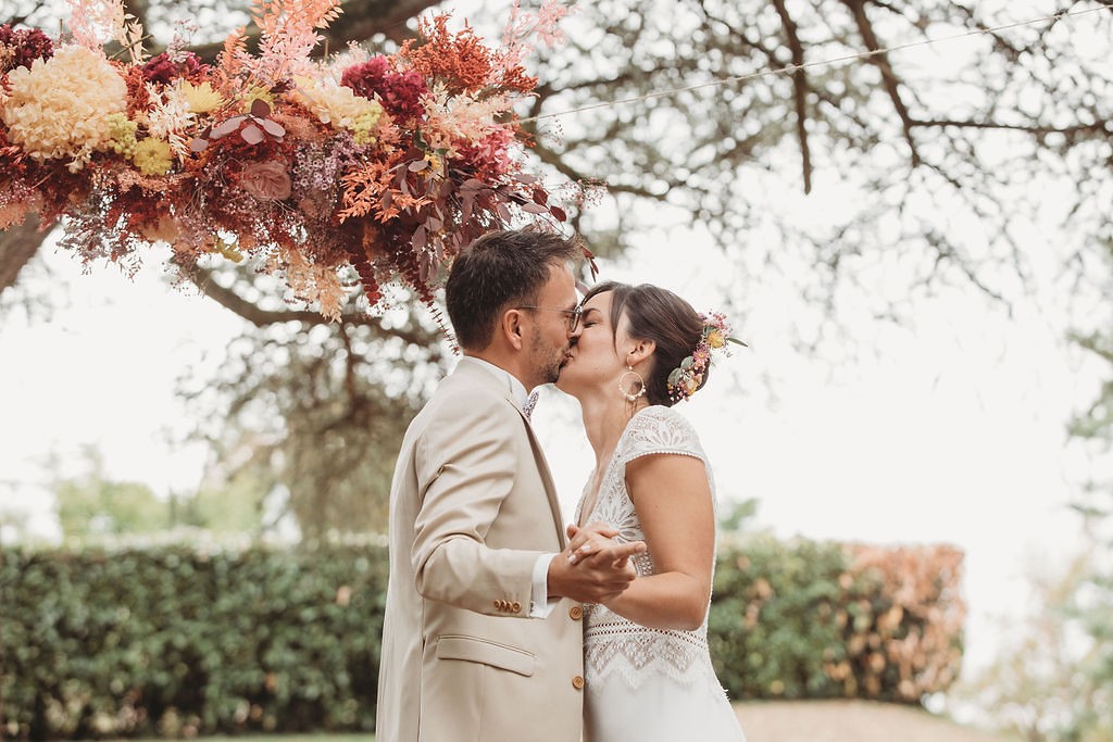 mariage coloré en combi vw à Toulouse