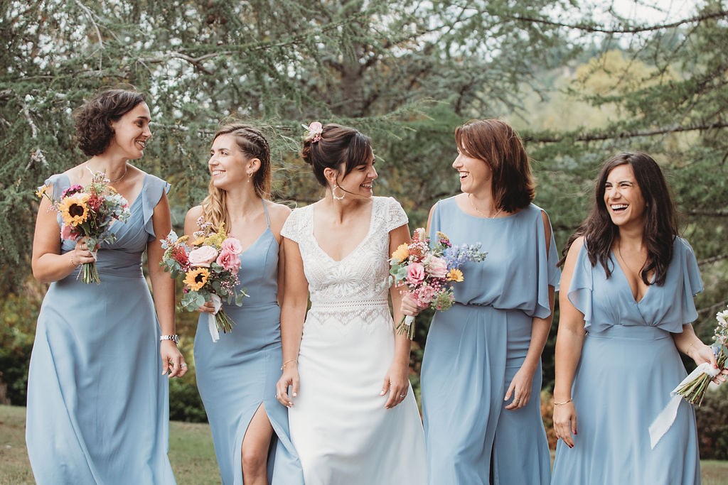 mariage coloré en combi vw à Toulouse