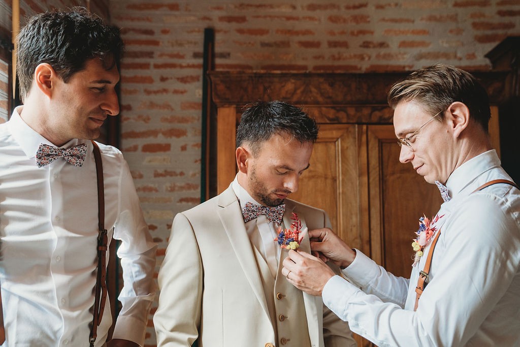 mariage coloré en combi vw à Toulouse