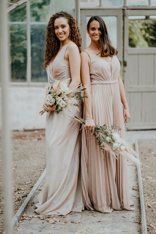 robe de demoiselles d'honneur beige champagne - majolierobe - julienbrichephotographe