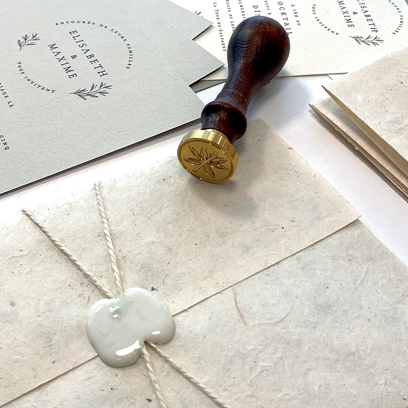 enveloppe et sceaux pour papeterie de mariage - Art Du Papier