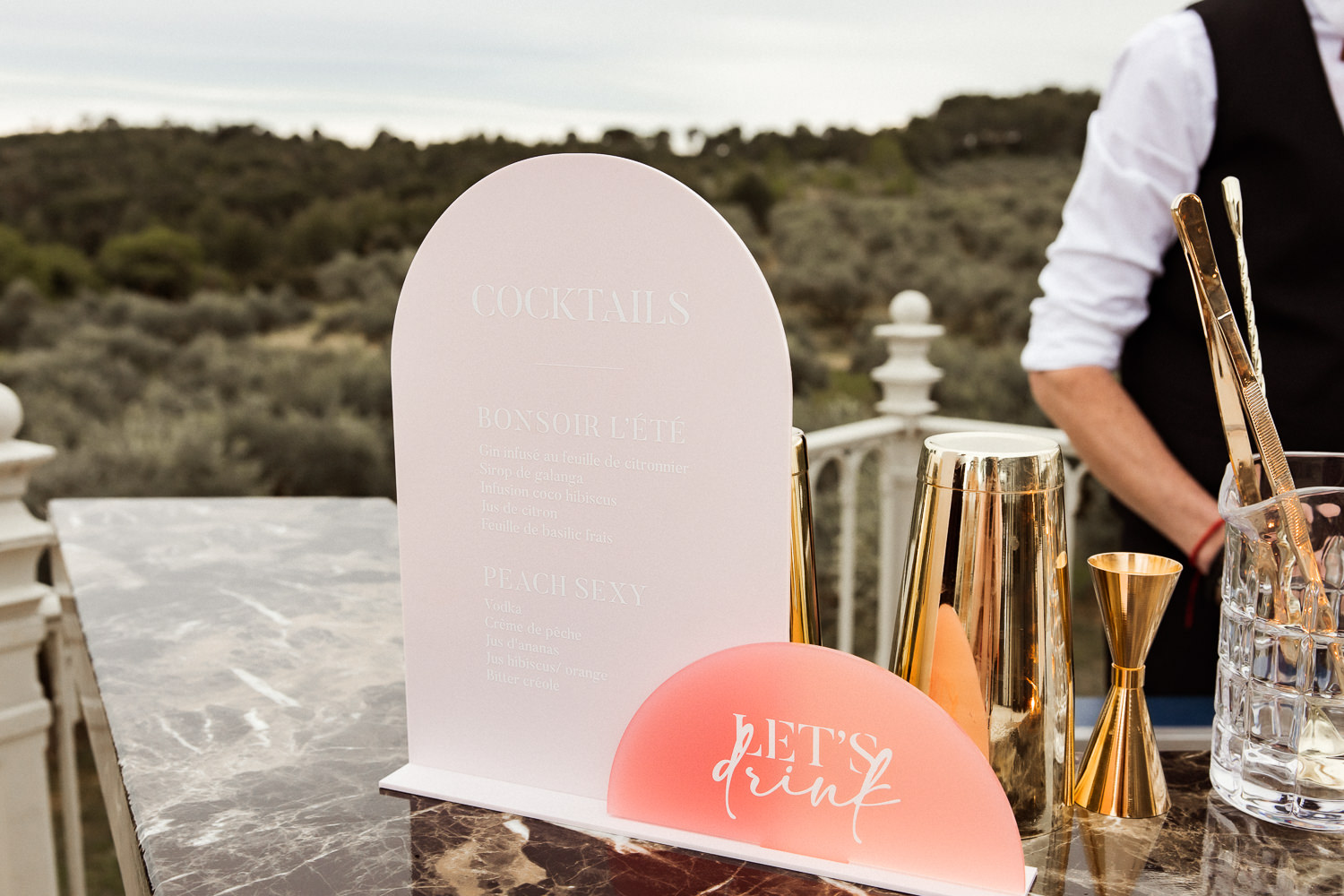 bar à cocktail pour un mariage dans l'Hérault