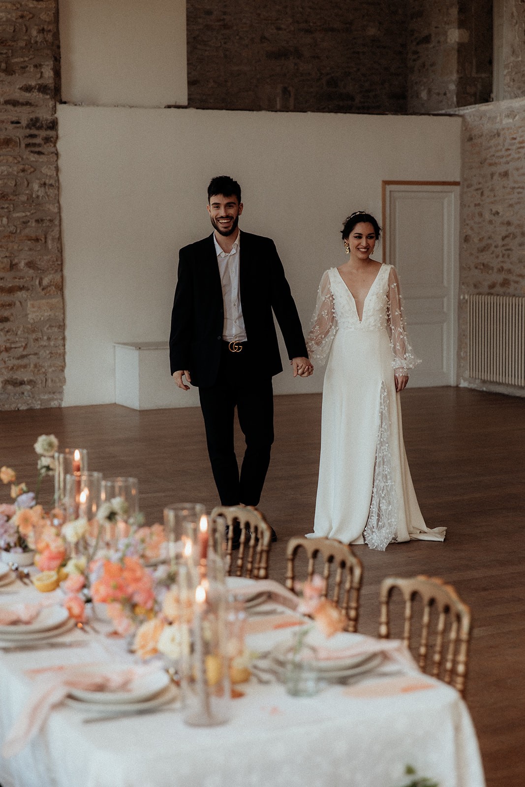 Mariage moderne au château de Pierreclos en Bourgogne