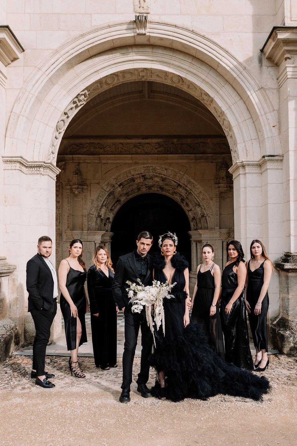 mariage-noir-blanc-abbaye-de-fontevraud