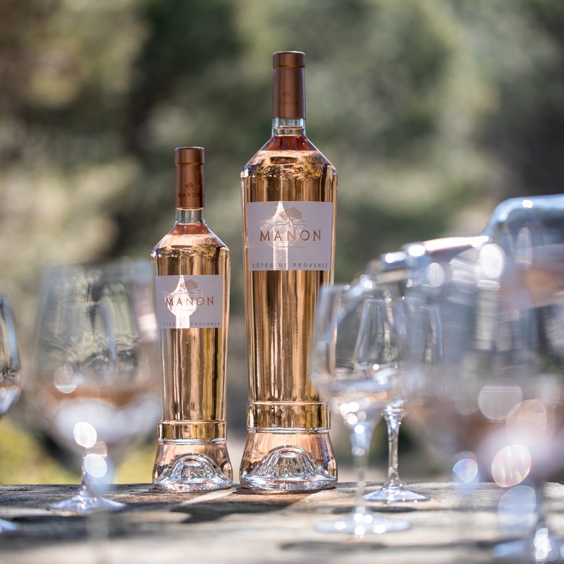 rosé pour table de mariage