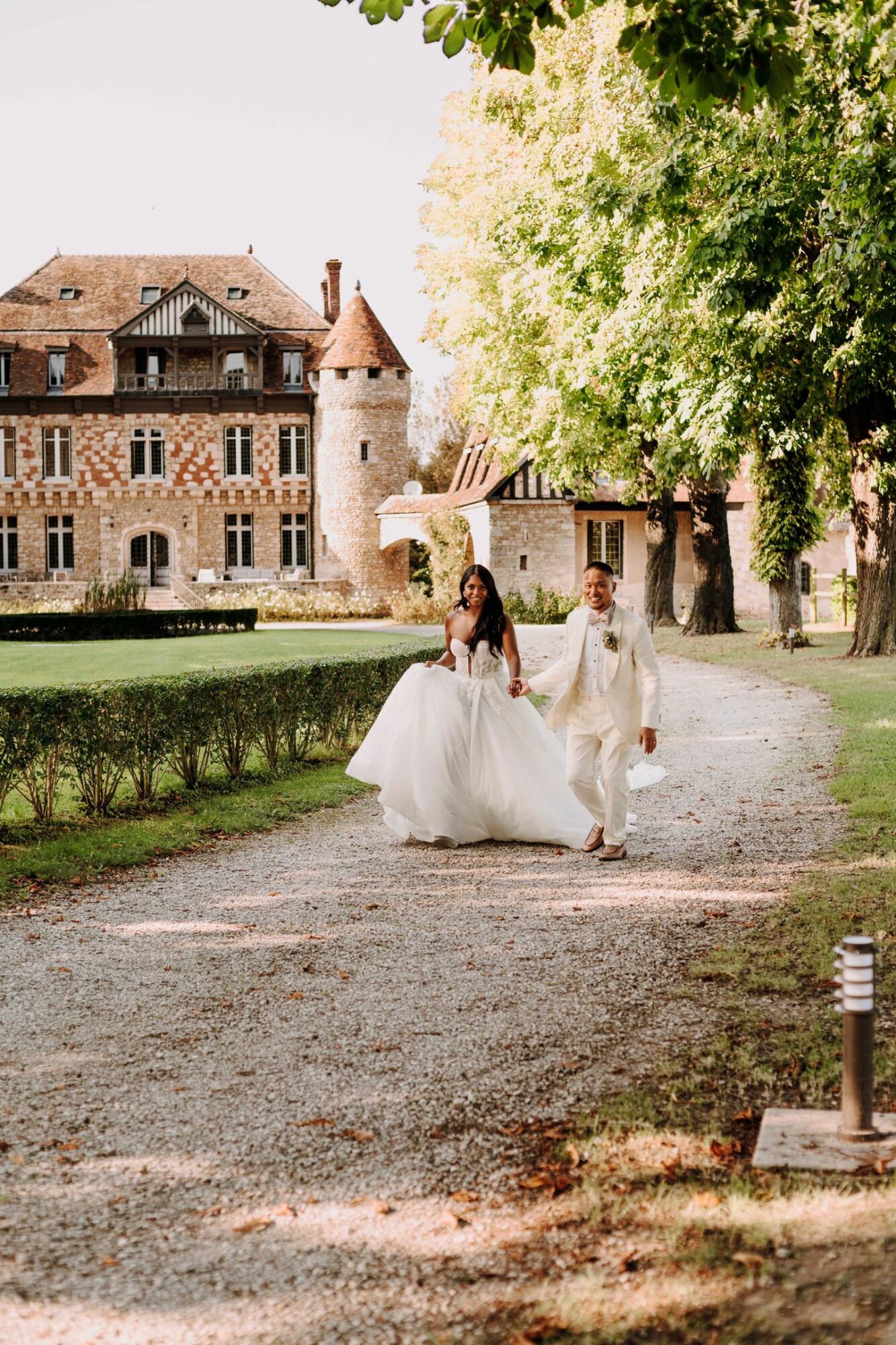 mariage rose au chateau de la trye