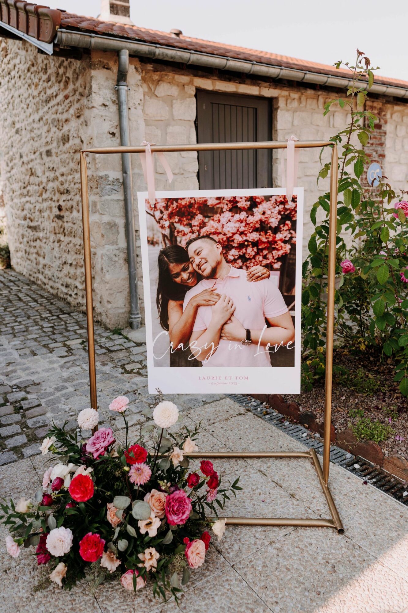 mariage rose au chateau de la trye