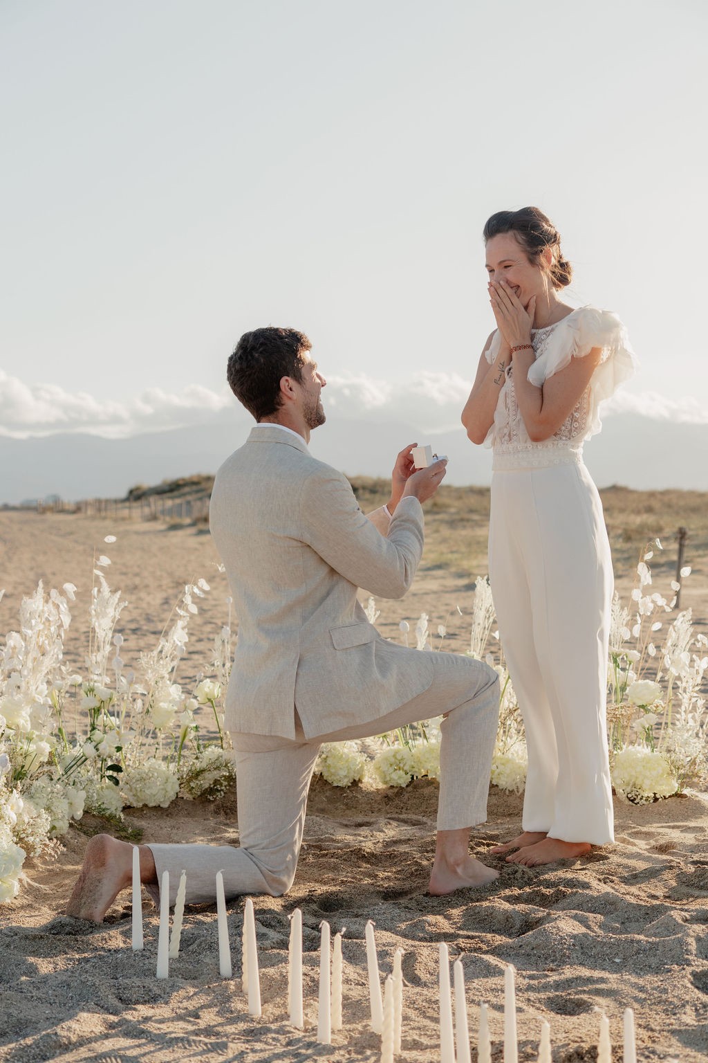 demande en mariage chic sur la plage