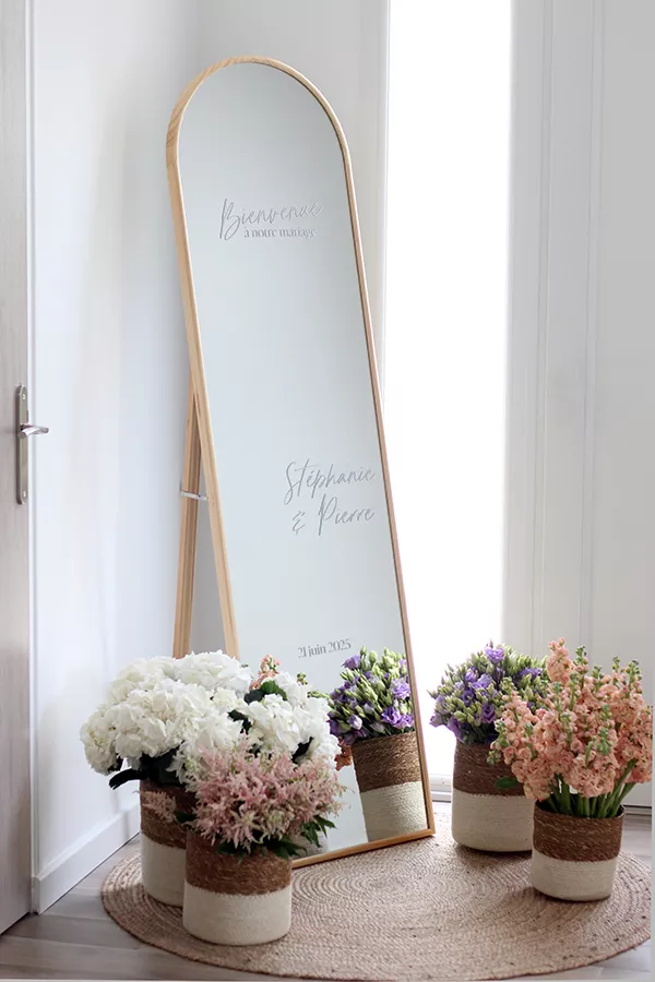 panneau-de-bienvenue-miroir-mariage-romantique-©lasoeurdelamariee