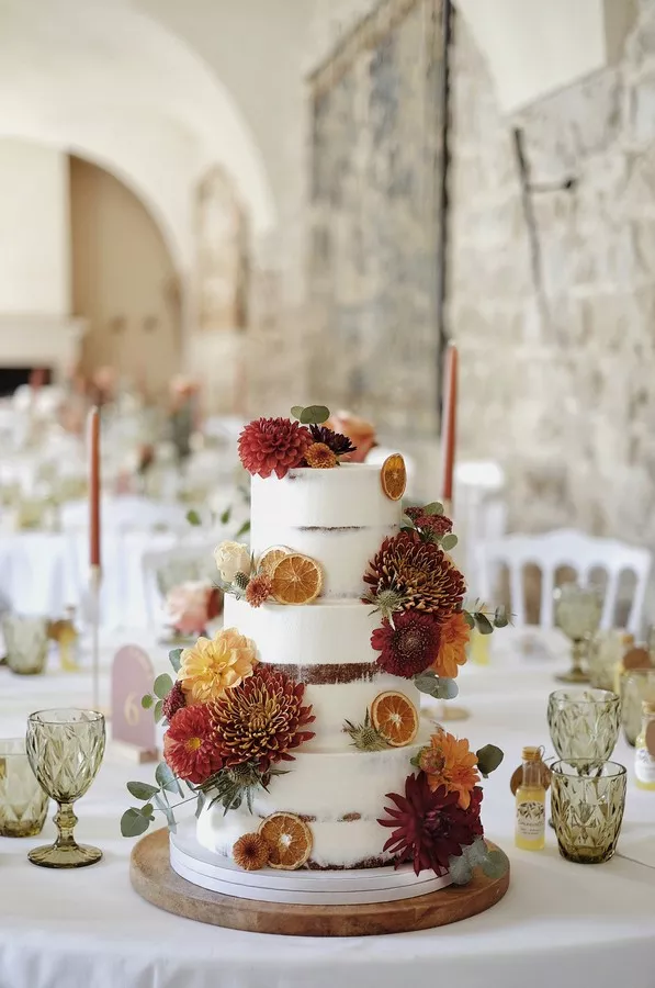 wedding-cake-rondelles-orange-dahlia-kika-and-co