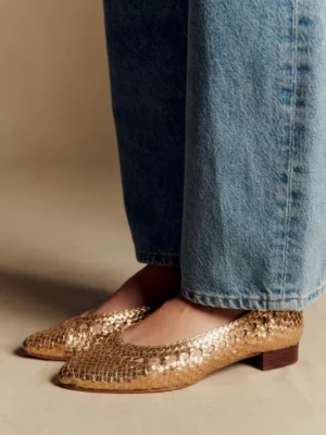ballerines-dorées-mariage-sézane-low-anya