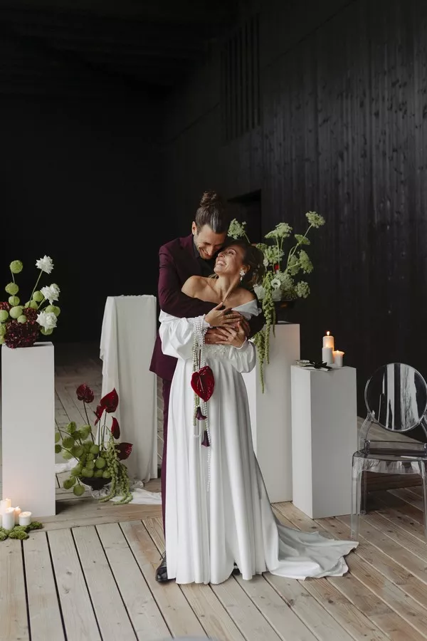 mariage-hiver-noir-blanc-vert-suisse-©lucileKPhotographie (21)