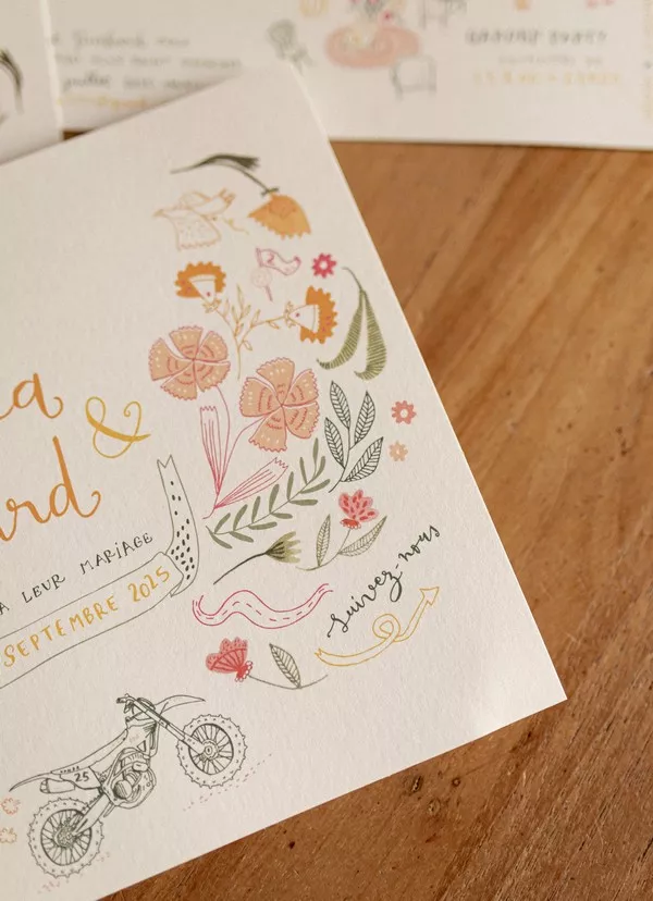 detail-faire-part-illustré-la-Cocotte-en-carton-©poppyblossom