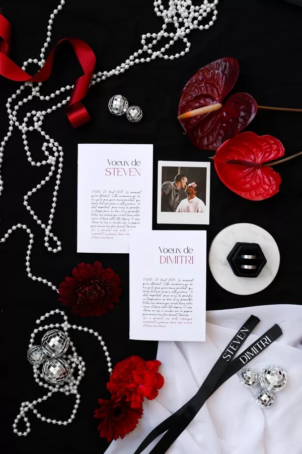 mariage-gay-glamour-rouge-noir-et-blanc ©camille-coste-photographie (3)