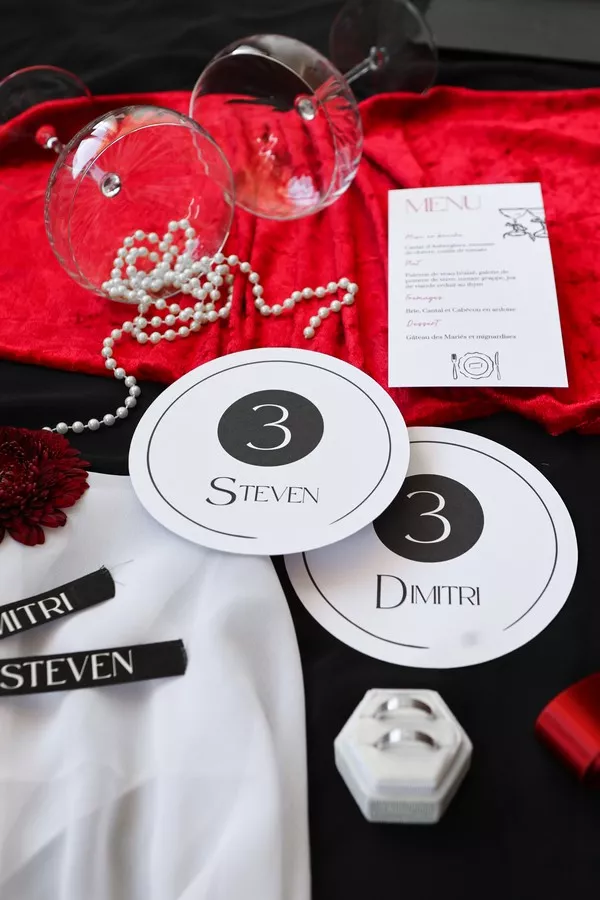 mariage-gay-glamour-rouge-noir-et-blanc ©camille-coste-photographie (5)