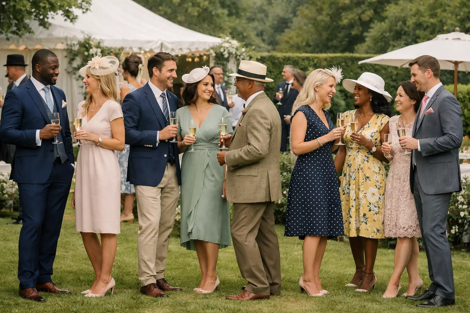 Réception de mariage élégante dans le jardin