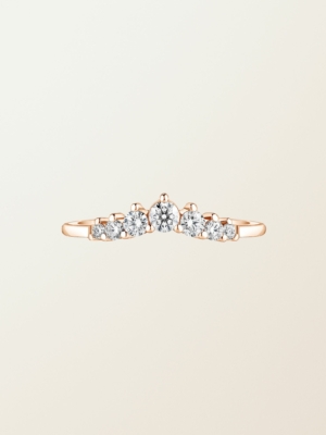 Alliance Sablon or rose et diamants, Gemmyo